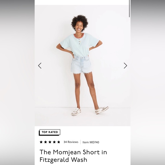 Madewell Jean Shorts in Fitzgerald Wash - Picture 6 of 11